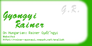 gyongyi rainer business card